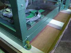 輸出貨物の根止め作業